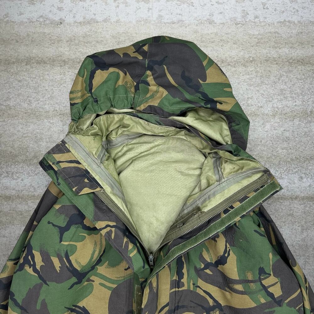 Vintage 90s Military Camo Jacket Mens XL Woodland Water Proof Hooded Full Zip - Picture 4 of 4